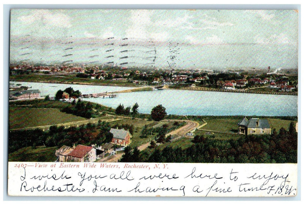 1907 View at Eastern Wide Rochester New York NY Posted Antique Postcard