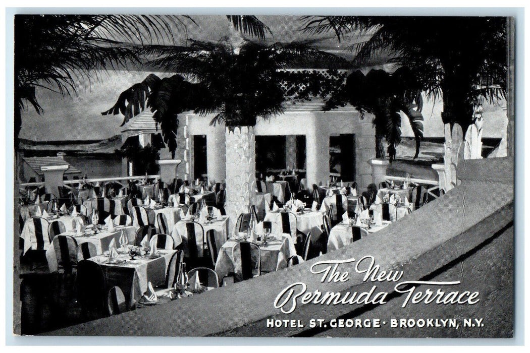 c1940's The New Bermuda Terrace Hotel St. George Brooklyn New York NY Postcard