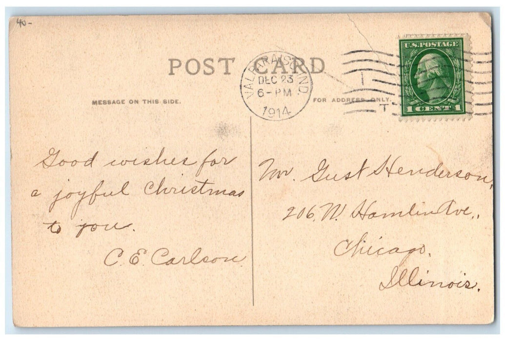 1914 The Bridge Valparaiso University Valparaiso Indiana IN, Berries Postcard