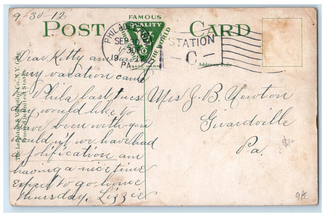 1912 Museum University of Philadelphia Pennsylvania PA Antique Postcard