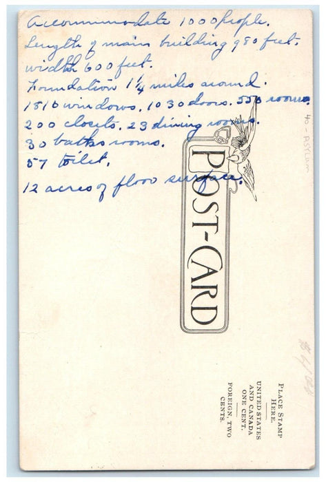 c1905 Greeting From Cherokee Iowa IA, Hospital For Insane Asylum Posted Postcard