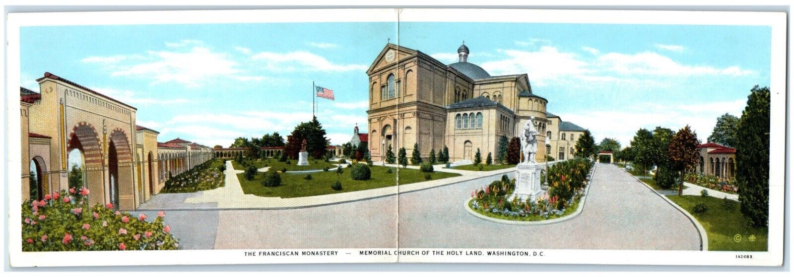 Franciscan Monastery Memorial Church Holy Land Washington DC Panorama Postcard