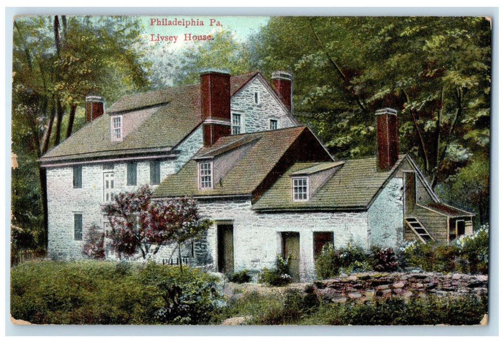 1909 Livsey House Philadelphia Pennsylvania PA Antique Posted Postcard