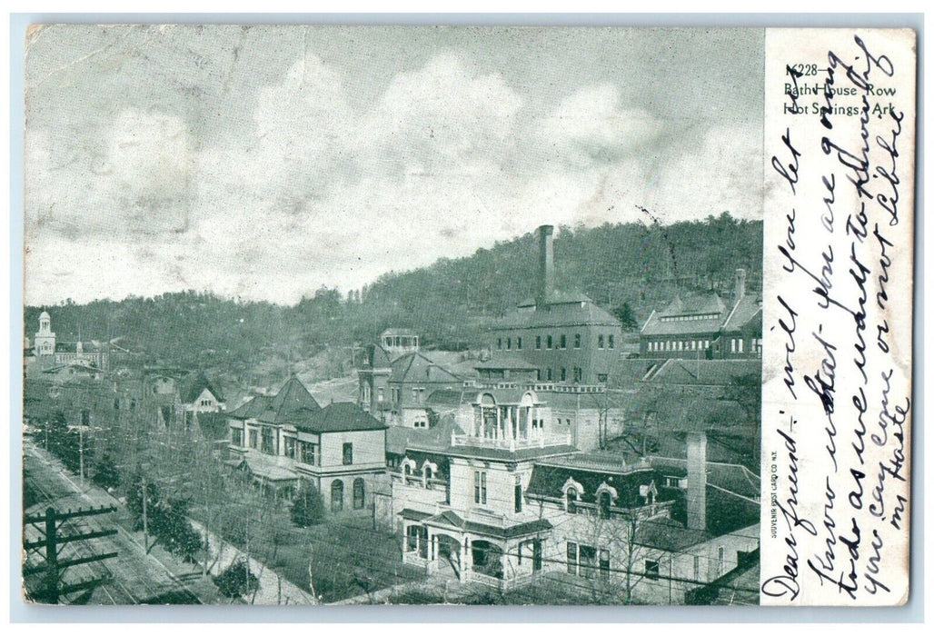1907 Bath House Row Hot Springs Arkansas AR, Welcome Lake PA DPO Posted Postcard