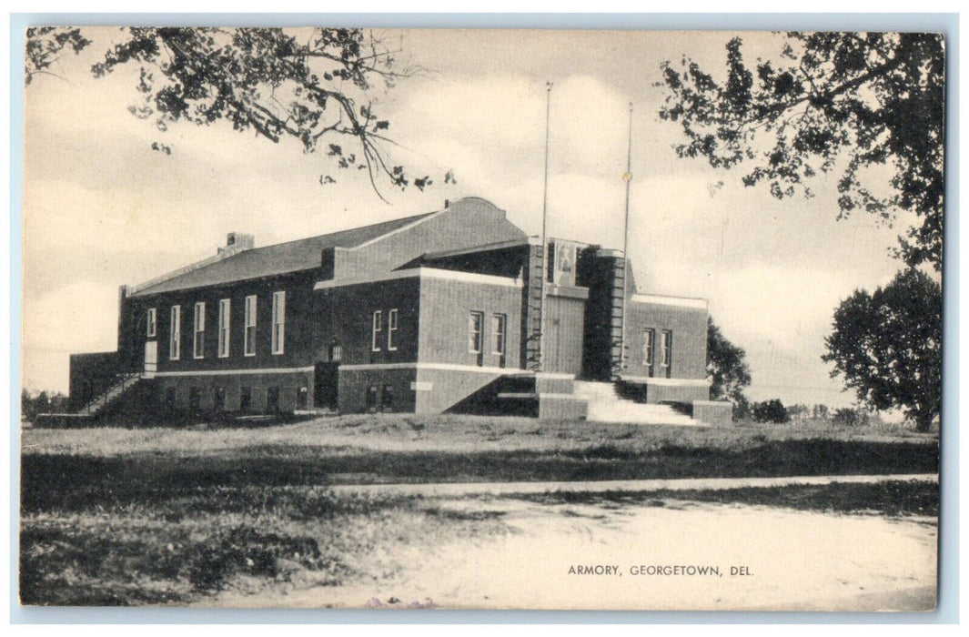 c1940's Armory Georgetown Delaware DE Antique Unposted Mayrose Postcard