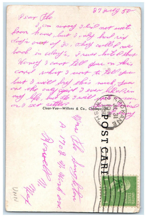 1950 Municipal Dam On Big Creek Ellis Kansas KS Vintage Posted Postcard