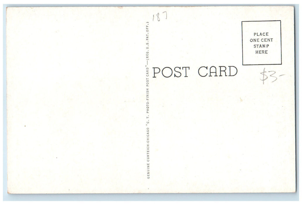 c1950's Front View High School Gothenburg Nebraska NE Vintage Unposted Postcard