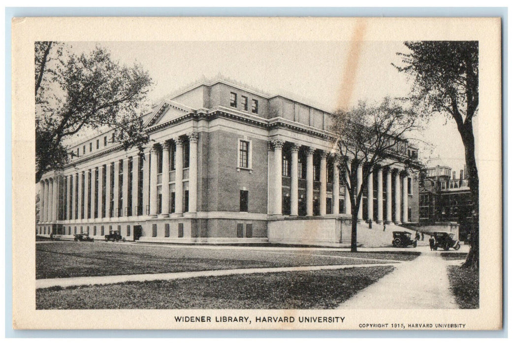 c1940's Widener Library Harvard University Cambridge Massachusetts MA Postcard