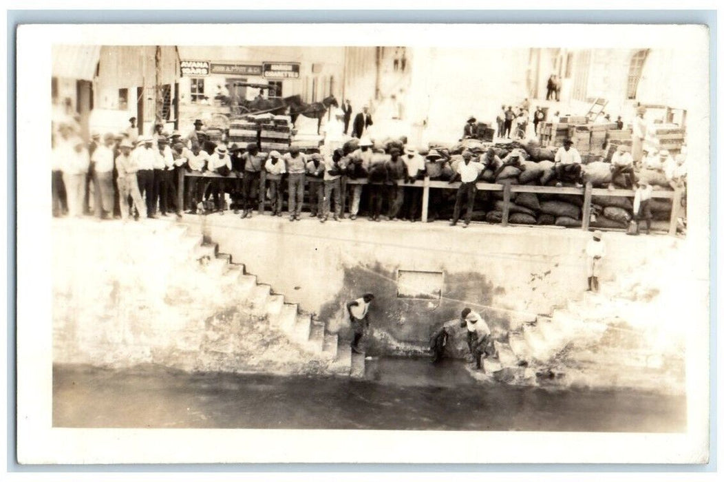 c1920 From USS Colorado Port Harbor Hamilton Bermuda Islands RPPC Photo Postcard