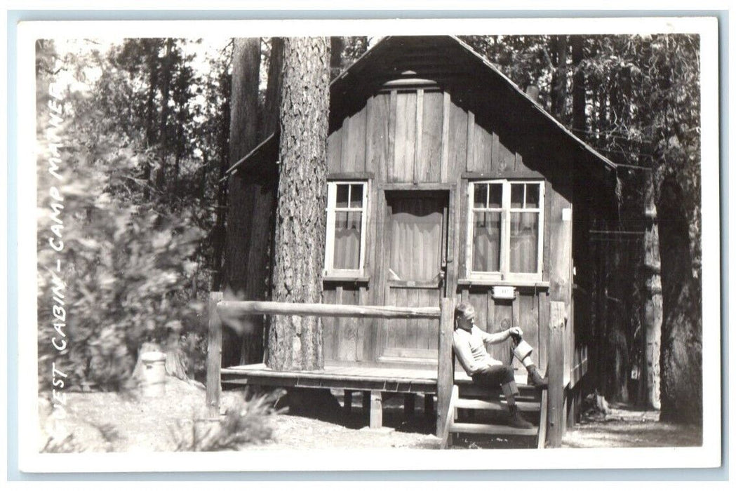 c1940's Guest Cabin View Camp Mather Yosemite CA RPPC Photo Unposted Postcard