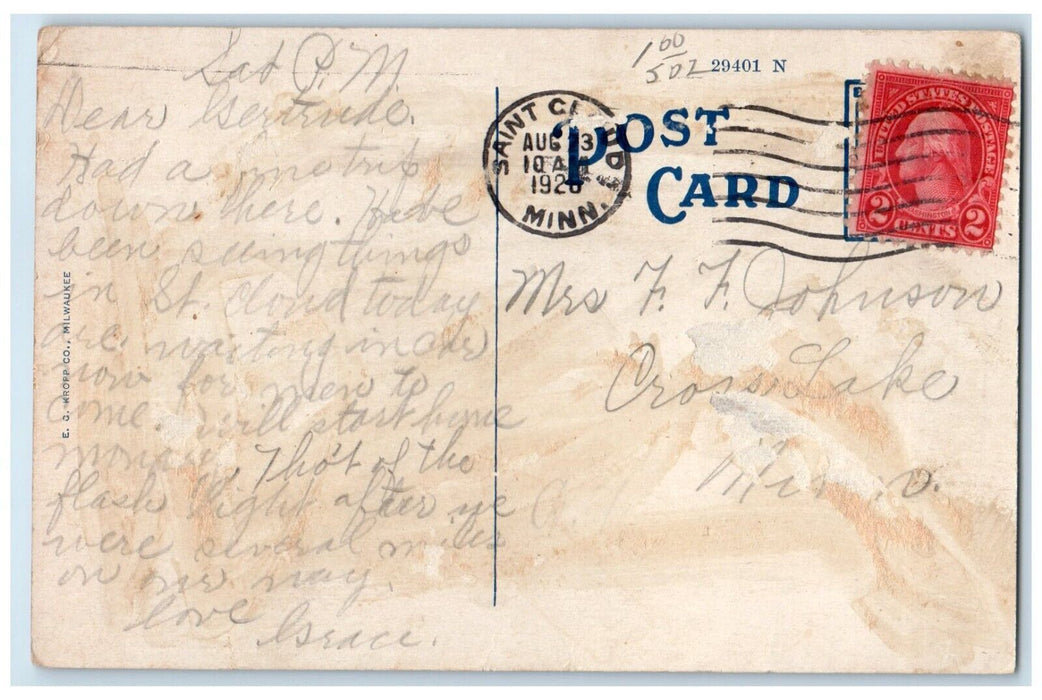 c1920's Post Office and St. Cloud Institute St. Cloud Minnesota MN Postcard