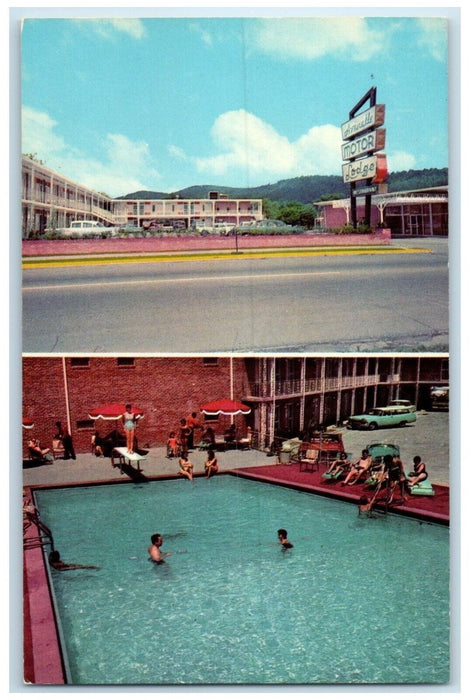 c1950's Avanelle Motor Lodge Hot Springs National Park AR, Dual View Postcard