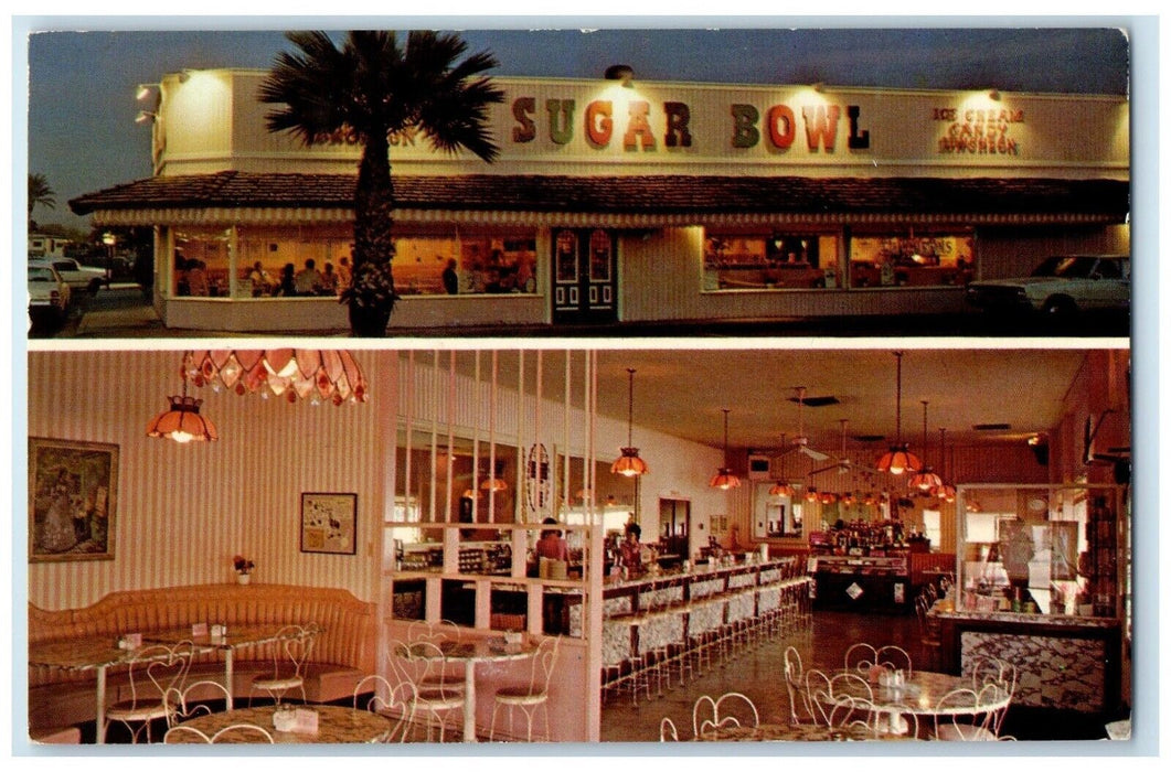 1973 Sugar Bowl Dining Room Scottsdale Arizona AZ, Dual View Vintage Postcard