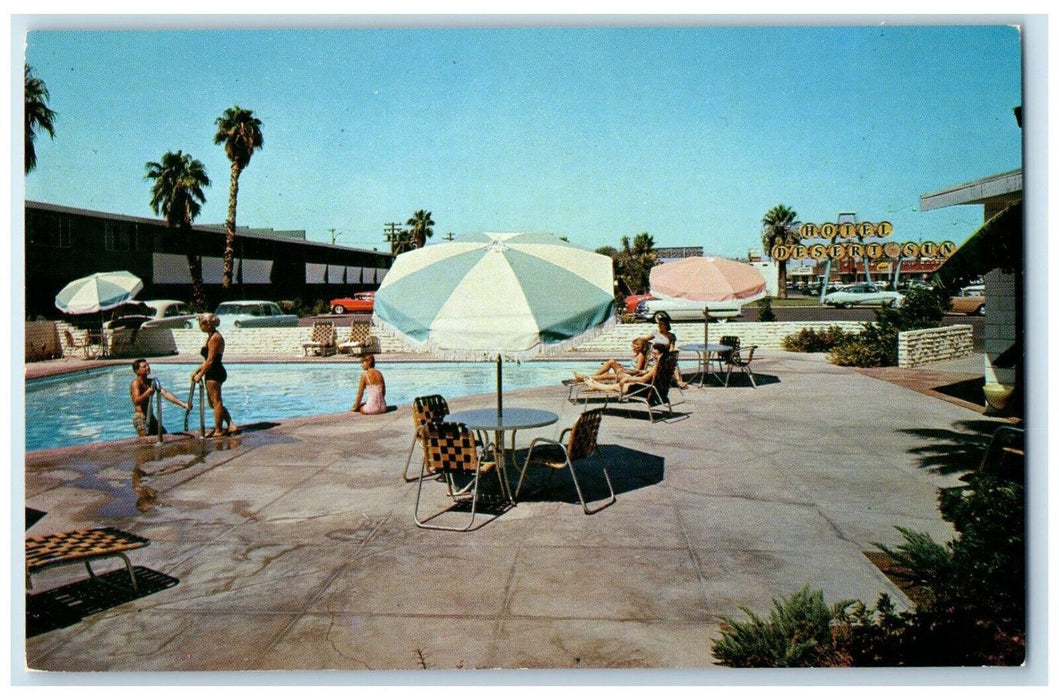 c1960's Hotel Desert Sun Swimming Pool Phoenix Arizona AZ Vintage Postcard