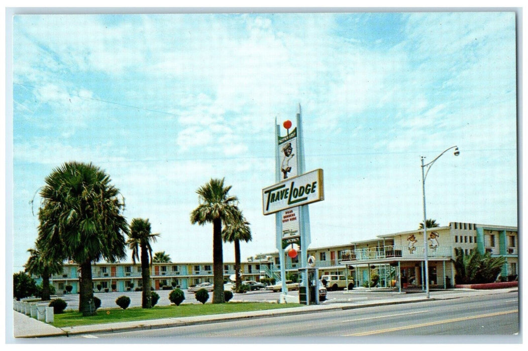 1969 Travel Lodge Roadside Cars Phoenix Arizona AZ Unposted Vintage Postcard