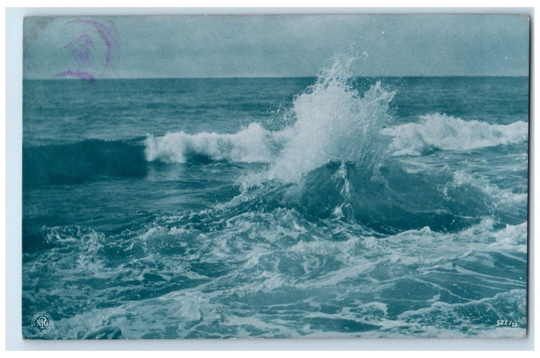 1909 Big Sea Wave Scene at Yuma Arizona AZ Antique Posted Postcard