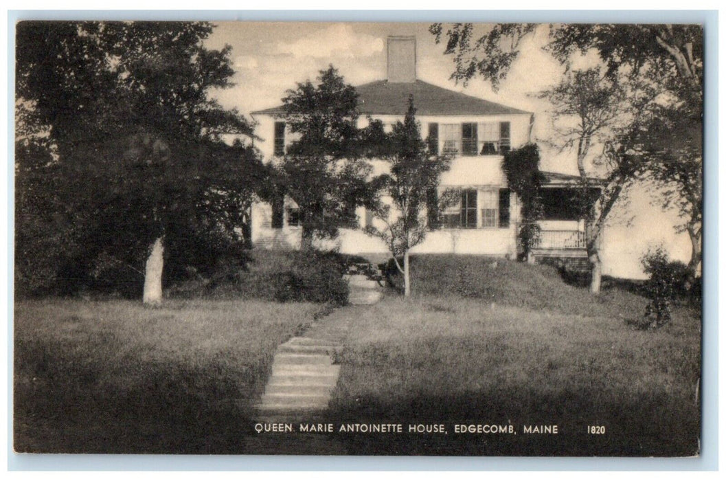 c1940 Queen Marie Antoinette House Edgecomb Maine ME Unposted Vintage Postcard