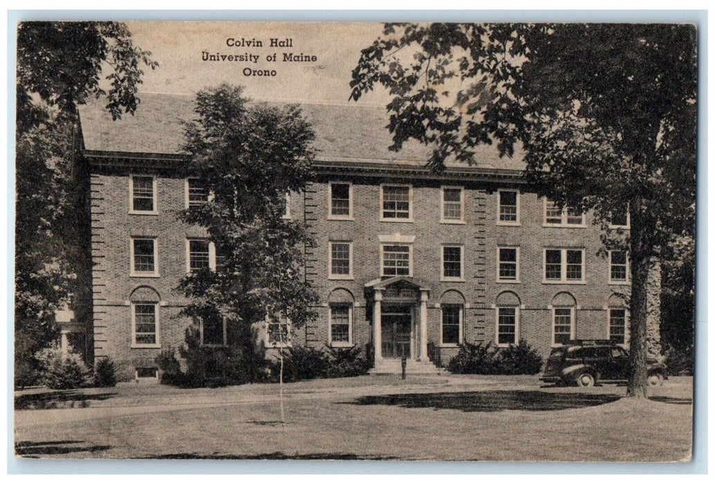 1948 Exterior View Colvin Hall University Maine Building Orono Maine ME Postcard