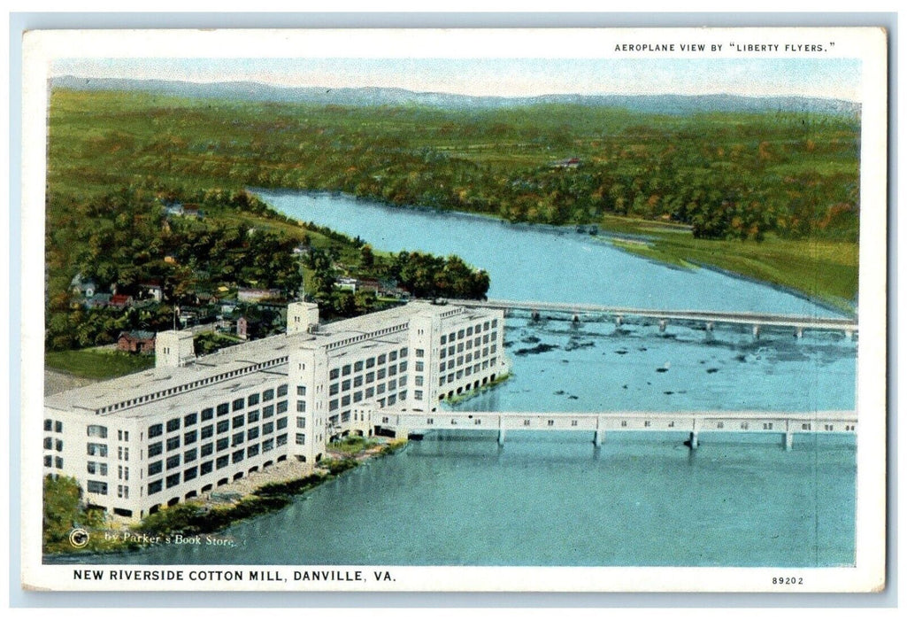 c1920 New Riverside Cotton Mill Exterior Building Danville Virginia VA Postcard