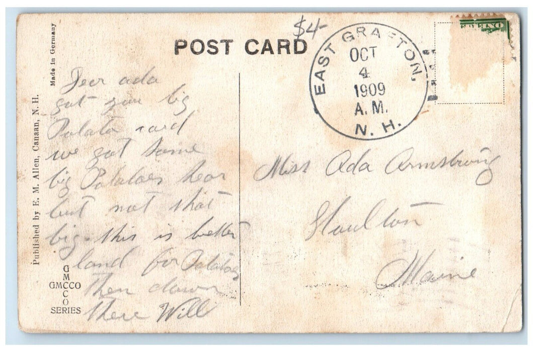 1909 Looking Great Cut Grafton Summit Locomotive Canaan New Hampshire Postcard
