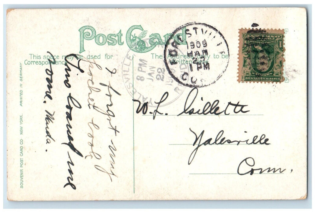 1909 Scenic View Summer House Lake Compounce Bristol Connecticut Posted Postcard