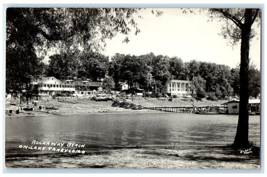 c1940's Rockaway Beach On Lake Taneycomo View Missouri MO RPPC Photo Postcard