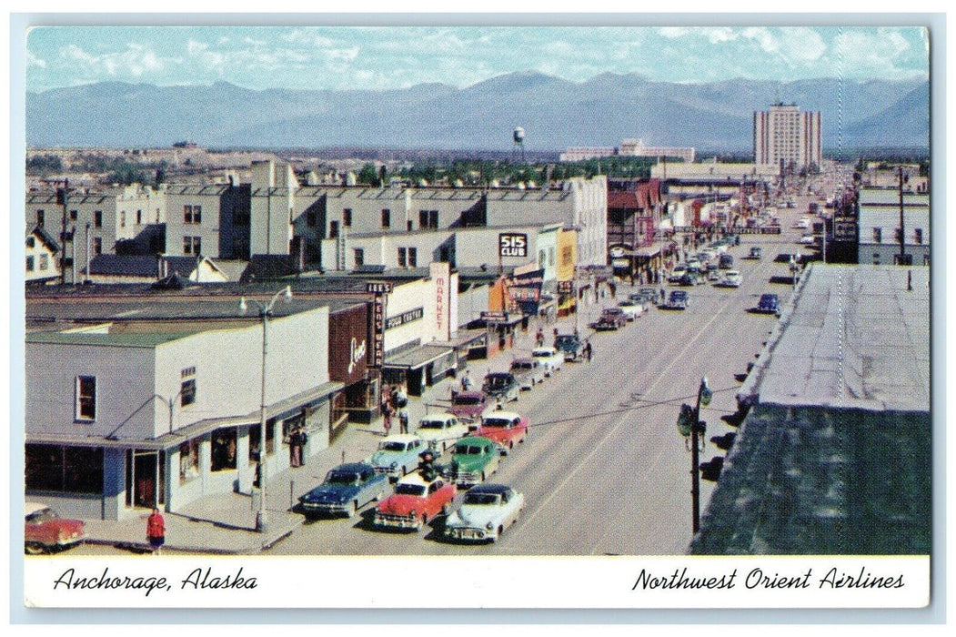 View Of Northwest Orient Airlines 515 Club Cars Anchorage Alaska AK Postcard