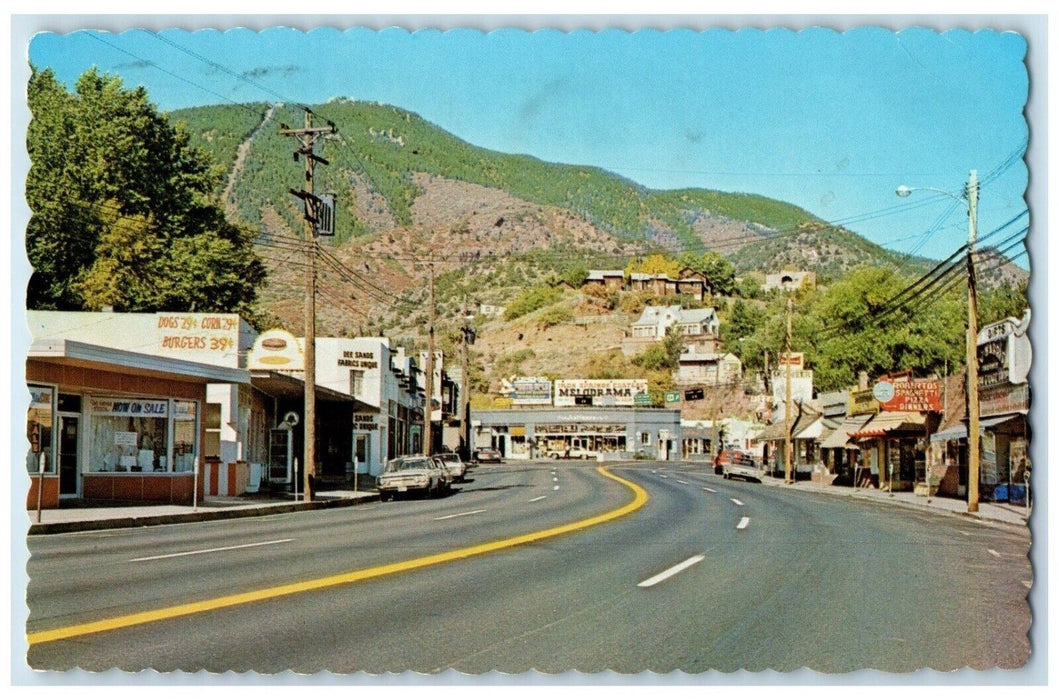 1975 Business District Of Manitou Avenue Cars Manitou Springs CO Posted Postcard