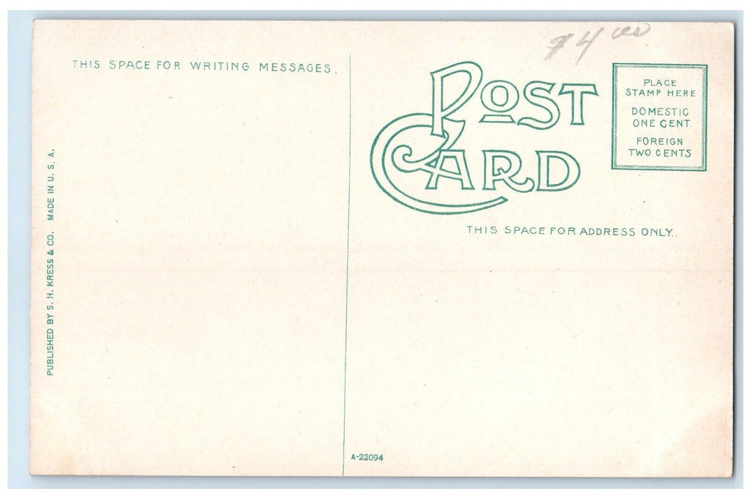 c1910's Post Office Building Horse Carriage Hot Springs Arkansas AR Postcard