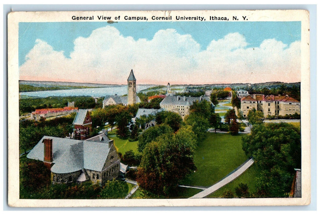 1930 Campus Cornell University Ithaca NY Warren Center Pennsylvania PA Postcard