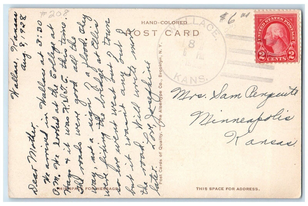 1928 Main Dining Hall Exterior Building National Military Home Kansas Postcard