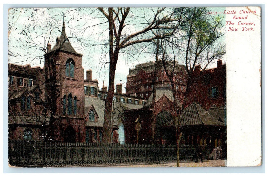 1907 Little Church Corner New York NY Tenafly NJ Doylestown PA Postcard