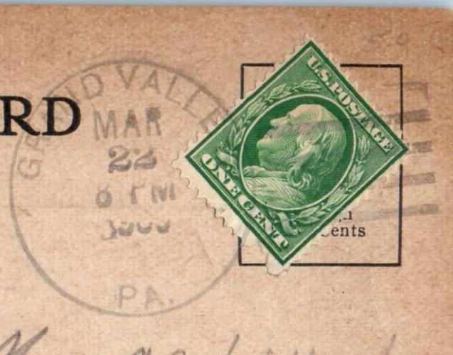 c1910 Dog Child Parent Sea Grand Valley Pennsylvania PA Posted Postcard