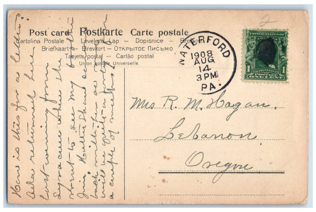 1908 Australian Ballot Expressing Sentiments Waterford Pennsylvania PA Postcard