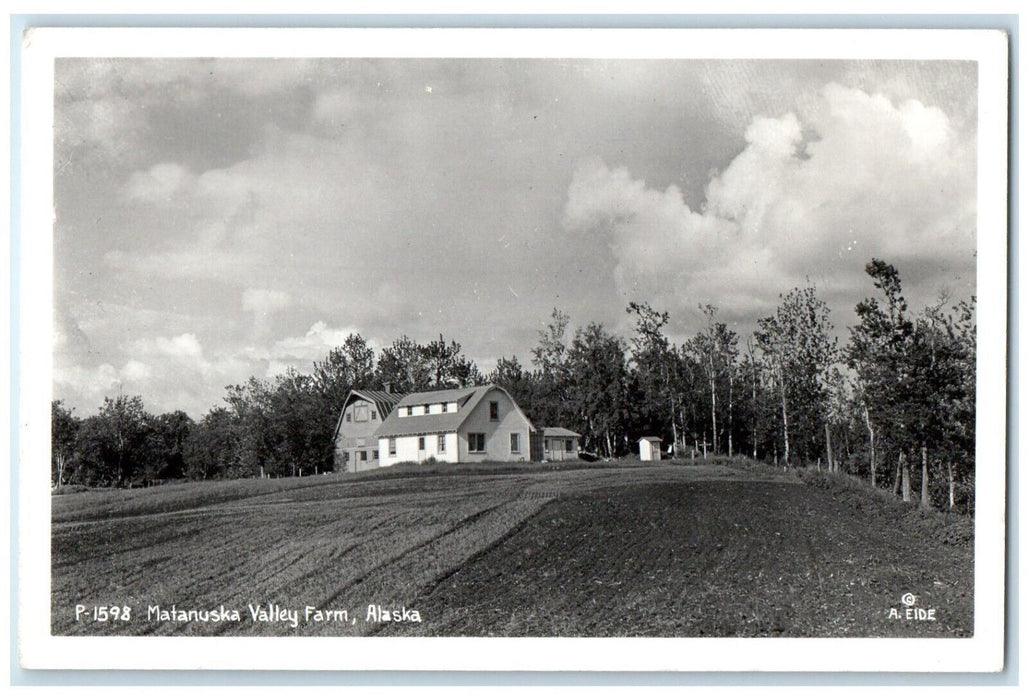 c1950's Matanuska Valley Farm House Alaska AK RPPC Photo Vintage Postcard