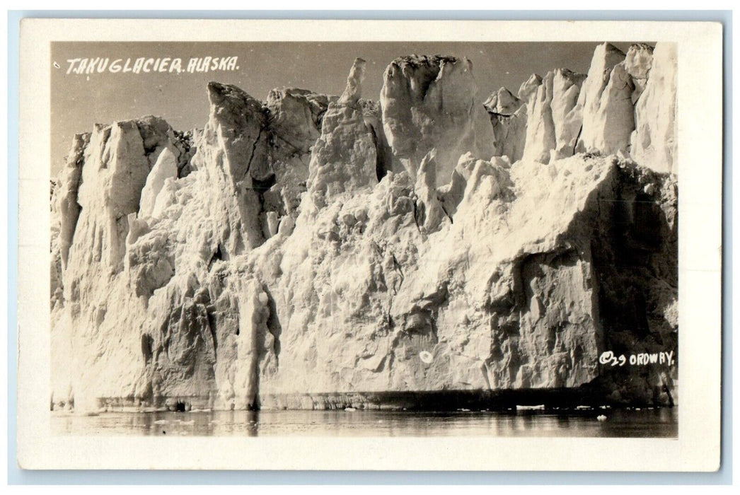 c1910's View Of Taku Glacier Alaska AK RPPC Photo Unposted Antique Postcard