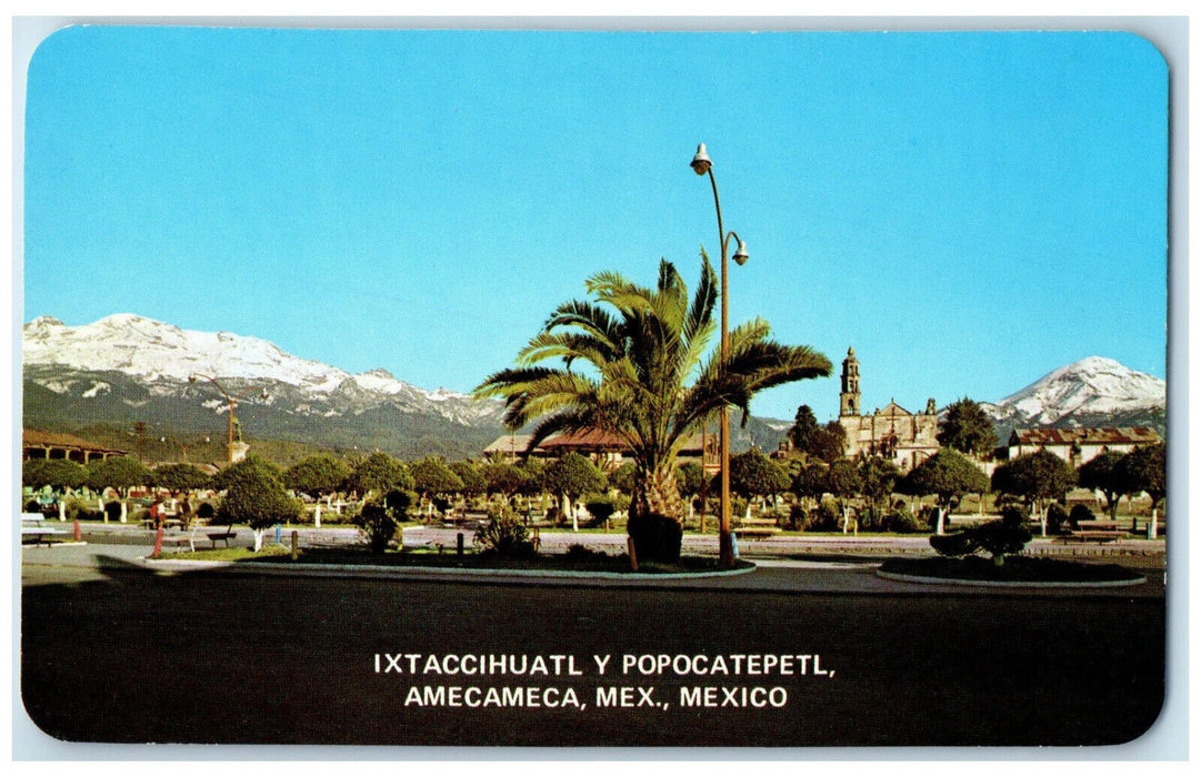 1987 View of the Volcanoes from Amecameca Mexico Vintage Posted Postcard