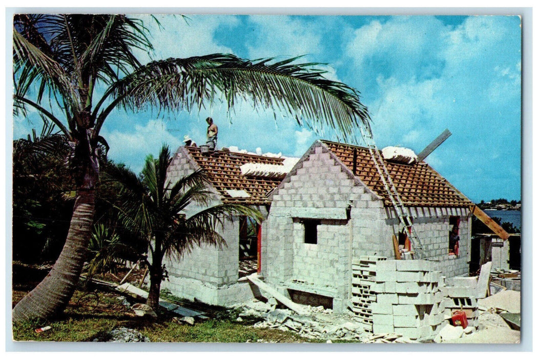 1972 A Bermuda Cottage Built of Bermuda Limestone Quarried in Island Postcard