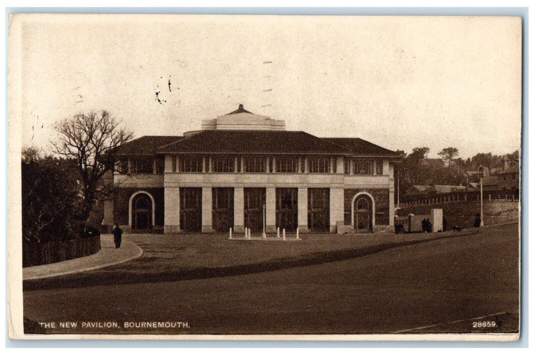 1932 Front View of New Pavilion Bournemouth England Vintage Posted Postcard