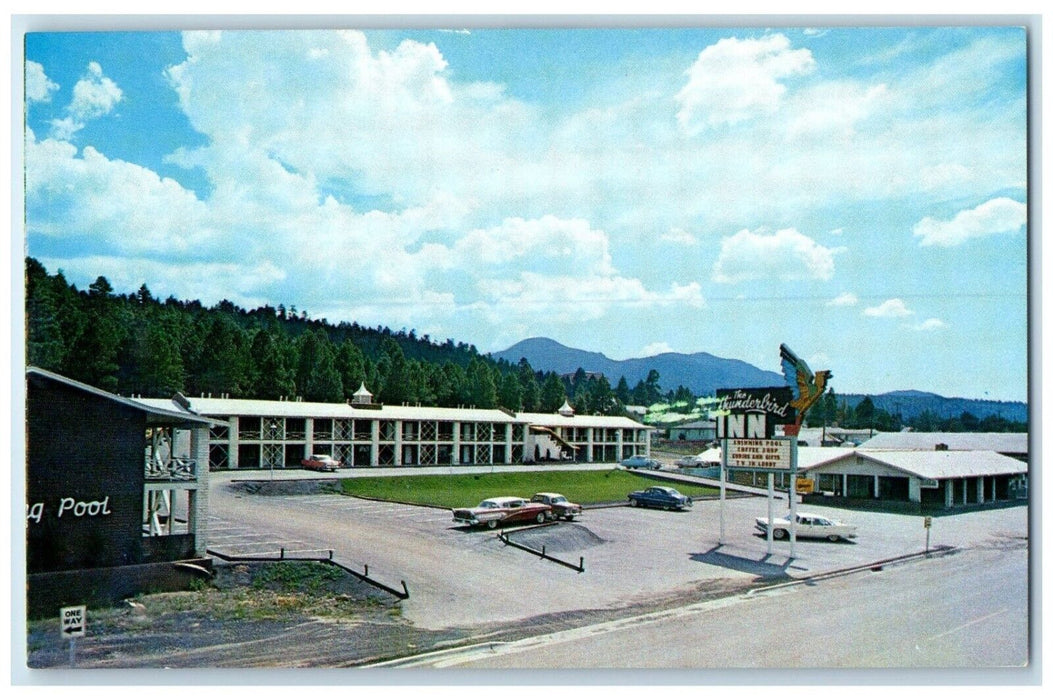 c1960's Thunderbird Inn Motel Roadside Cars Williams Arizona AZ Vintage Postcard