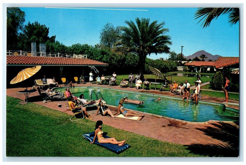 c1950's The New Biltwell Apartments Swimming Pool Phoenix Arizona AZ Postcard