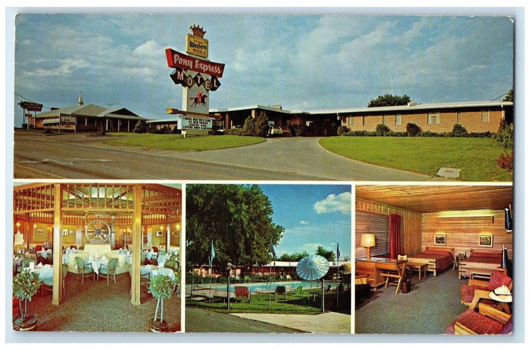 Pony Express Motor Inn Restaurant & Lounge St. Joseph Missouri MO Postcard