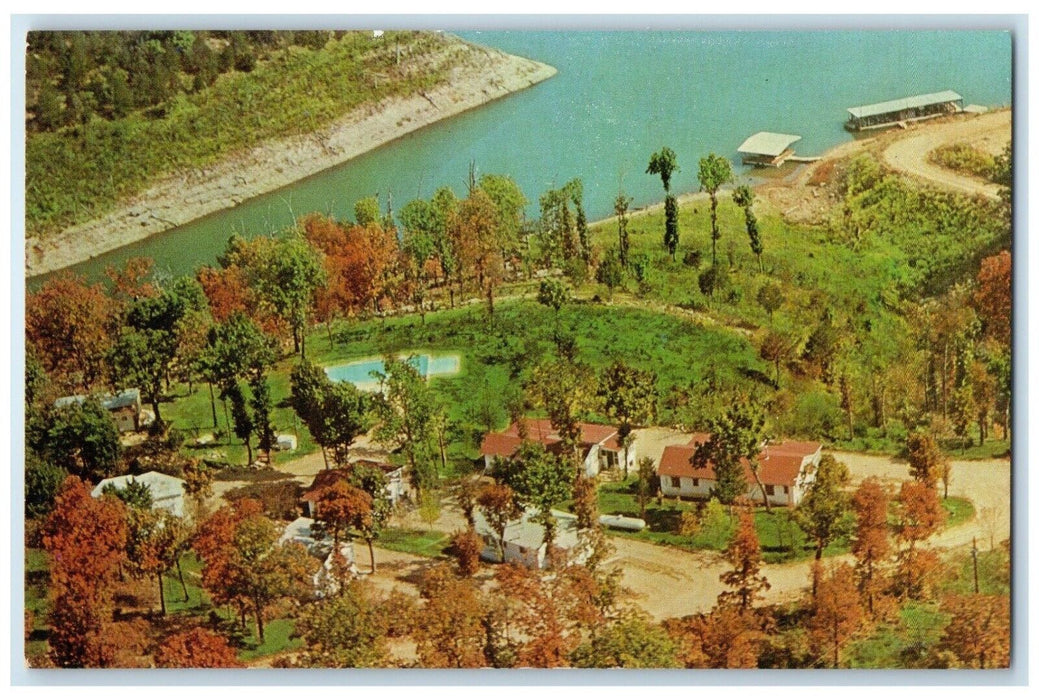 c1950's Bird's Eye View Of Spring Creek Resort Isabella Missouri MO Postcard