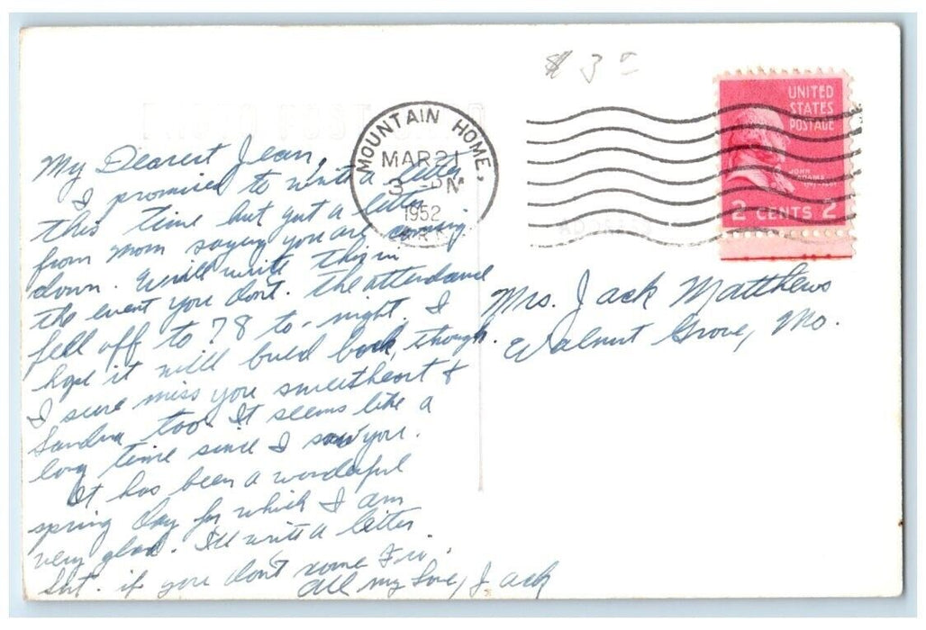 1952 Henderson Ferry View Lake Norfork Arkansas AR RPPC Photo Posted Postcard