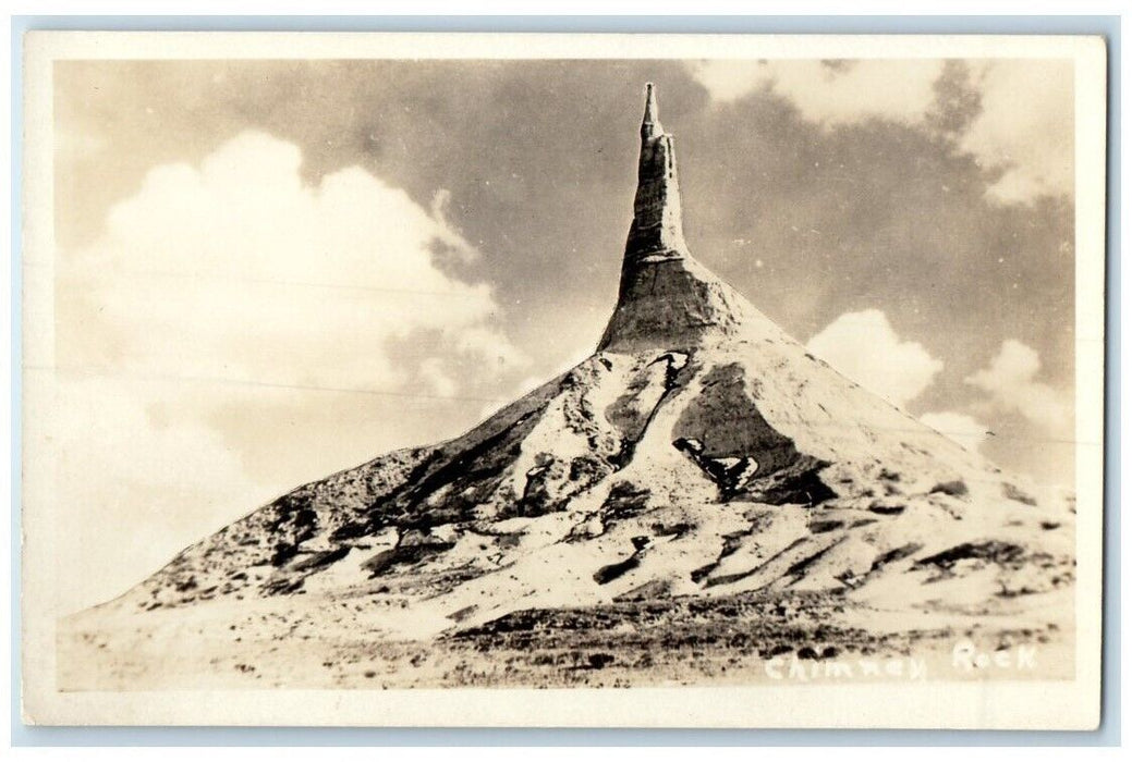 c1920's Chimney Rock View Bayard Nebraska NE RPPC Photo Unposted Postcard