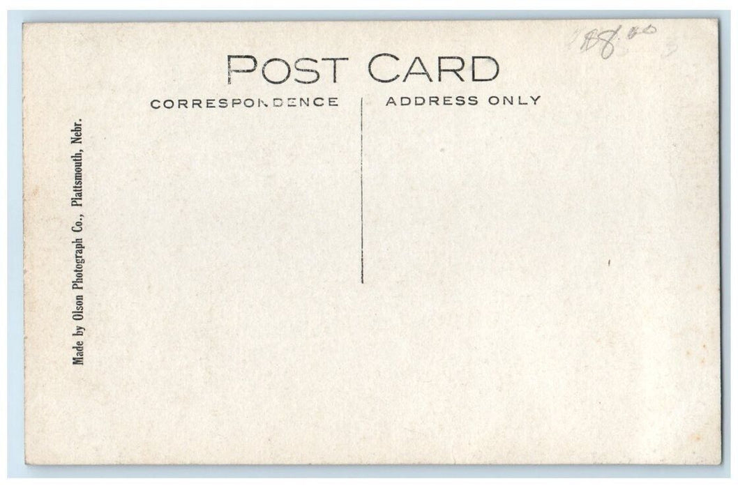 c1920's Court House & Jail Rock View Bridgeport Nebraska NE RPPC Photo Postcard