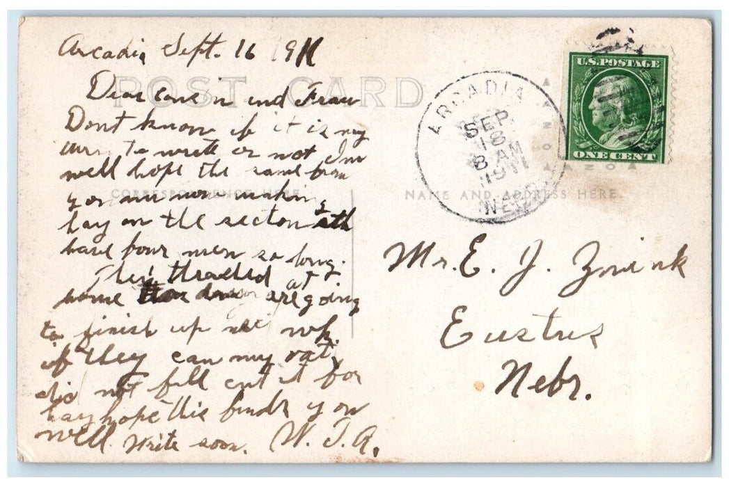 1911 High School Building View York Nebraska NE RPPC Photo Posted Postcard