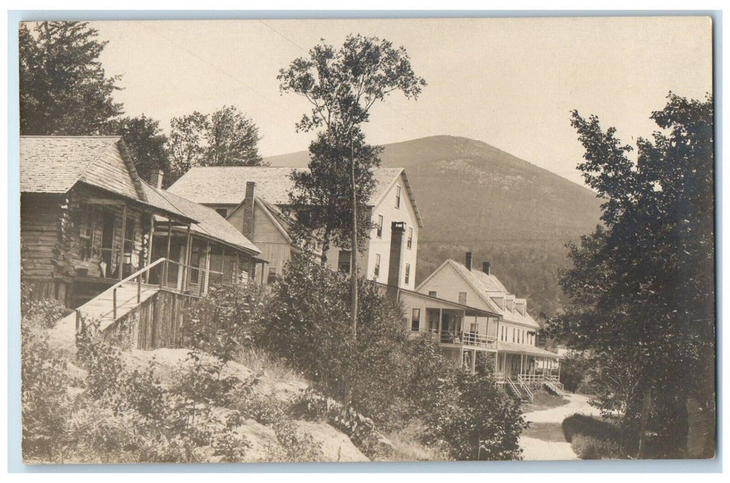 c1910's Houses And Mountain View North Newry Maine ME RPPC Photo Postcard