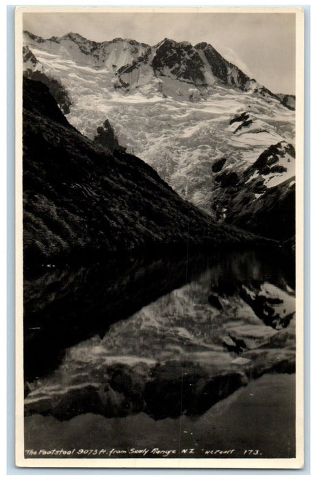 c1910's The Footstool From Sealy Range New Zealand NZ RPPC Photo Postcard