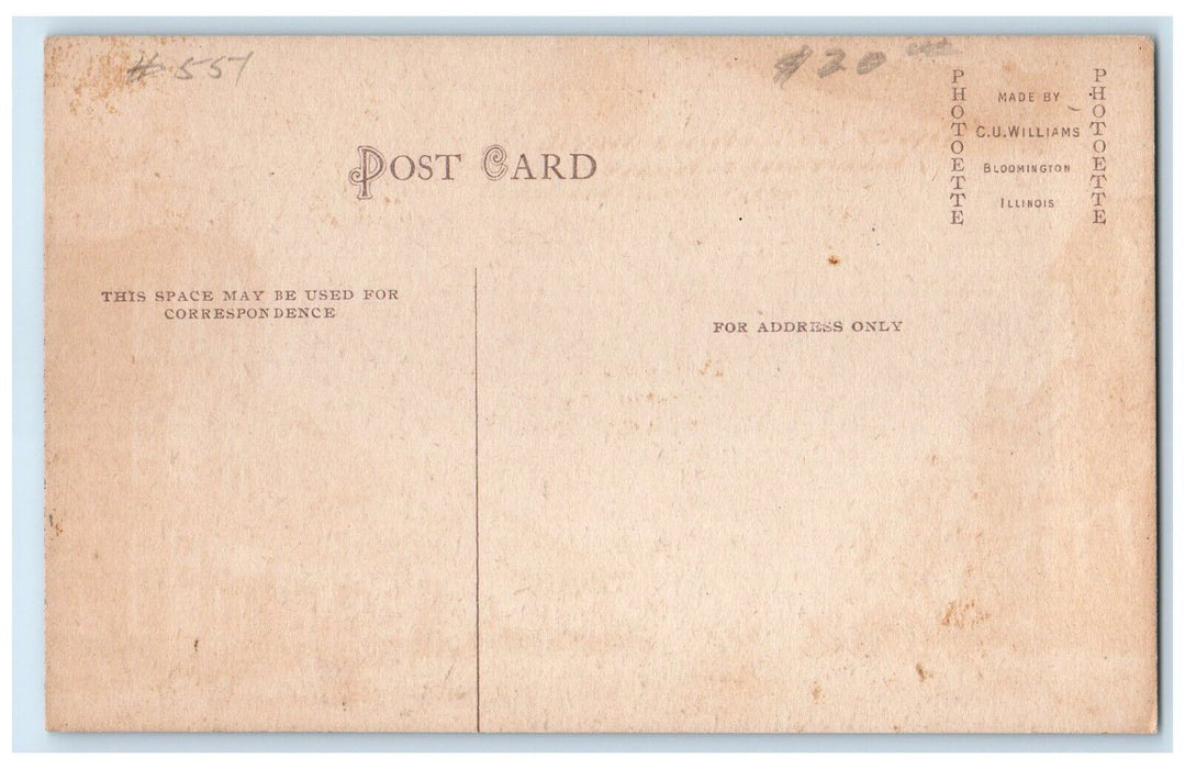 c1910 Mass. St. Looking North Exterior Store Building Lawrence Kansas Postcard